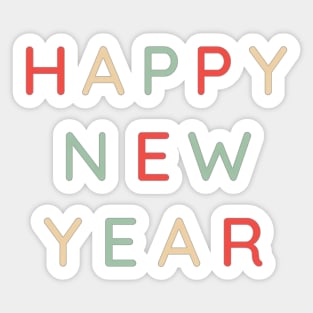 Happy Colourful New Year Sticker